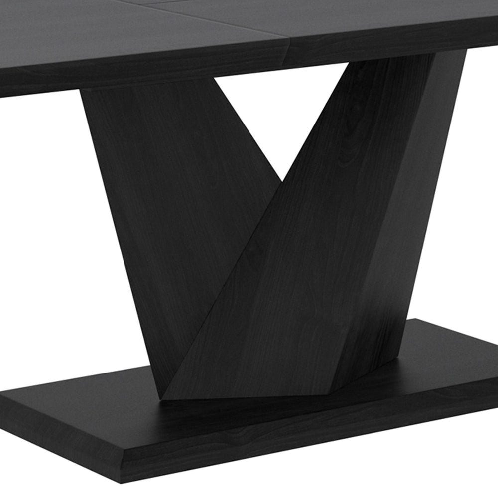  Worldwide Home Furnishings Eclipse/Koda 207-860BK_158PUBG 7 pc Dining Set - Black Table with Beige Chair IMAGE 5
