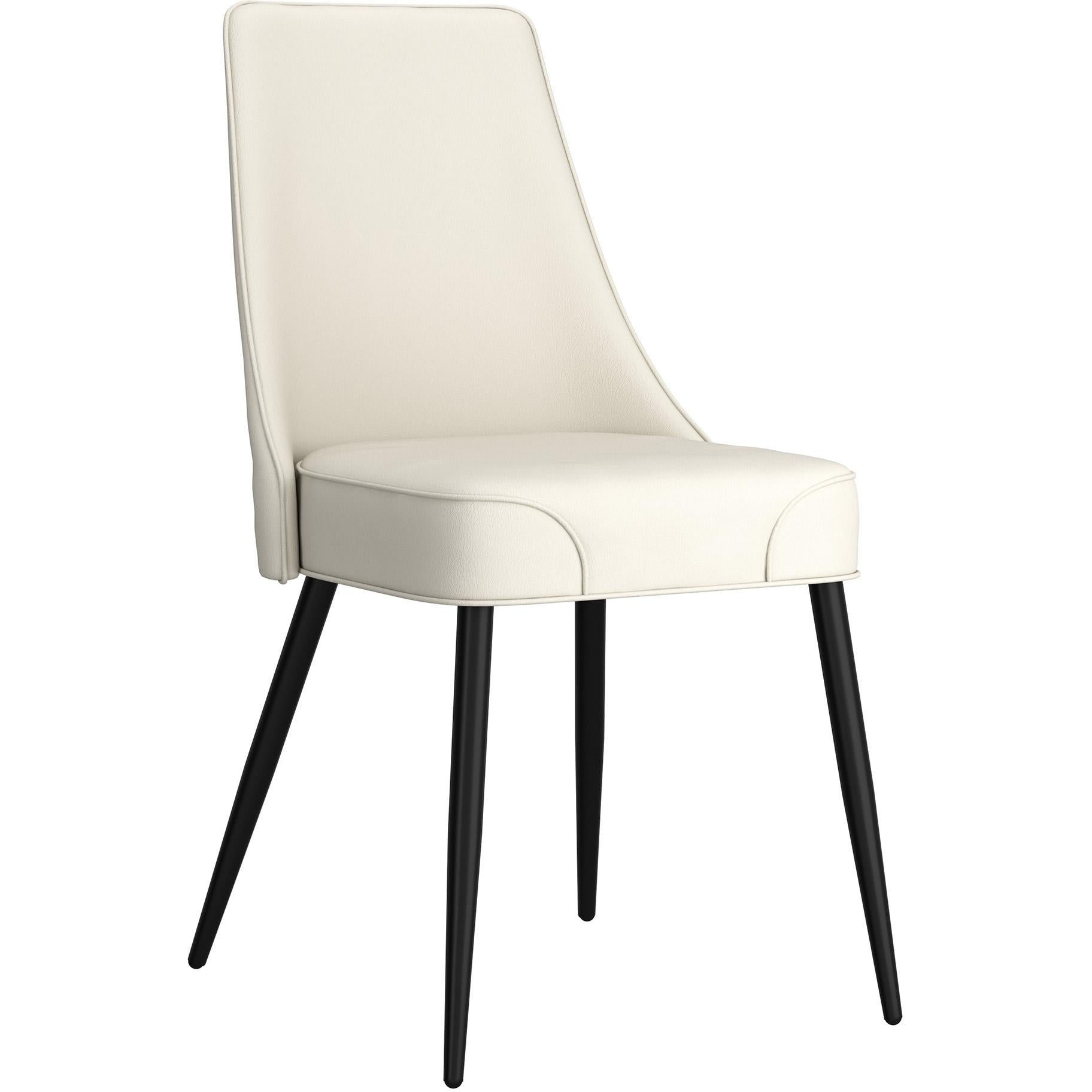  Worldwide Home Furnishings Eclipse/Koda 207-860BK_158PUBG 7 pc Dining Set - Black Table with Beige Chair IMAGE 7