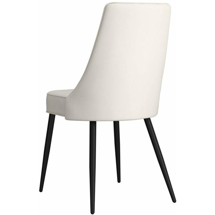  Worldwide Home Furnishings Eclipse/Koda 207-860BK_158PUBG 7 pc Dining Set - Black Table with Beige Chair IMAGE 8