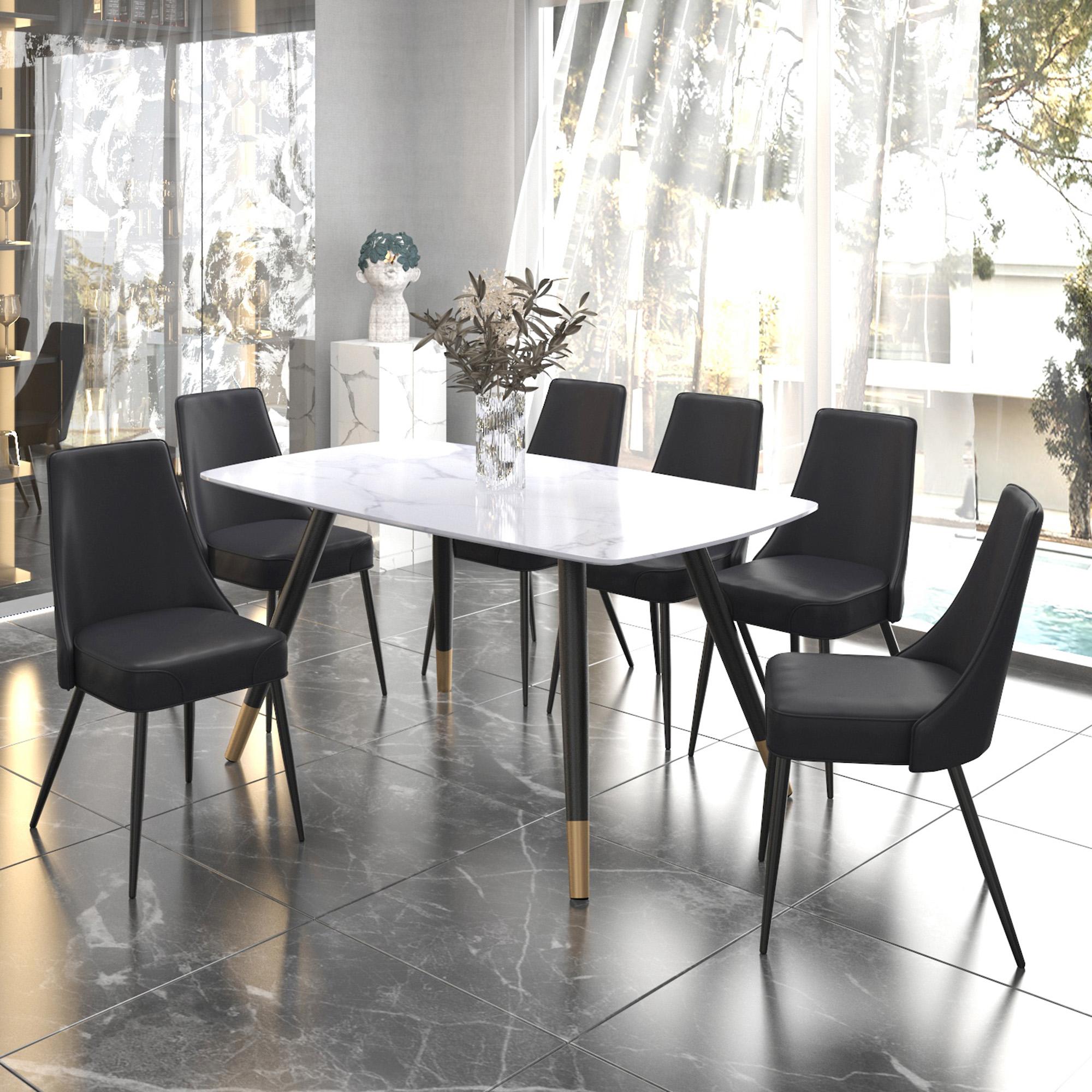  Worldwide Home Furnishings Emery/Koda 7 pc Dinette 207-294REC_158PUBK IMAGE 1