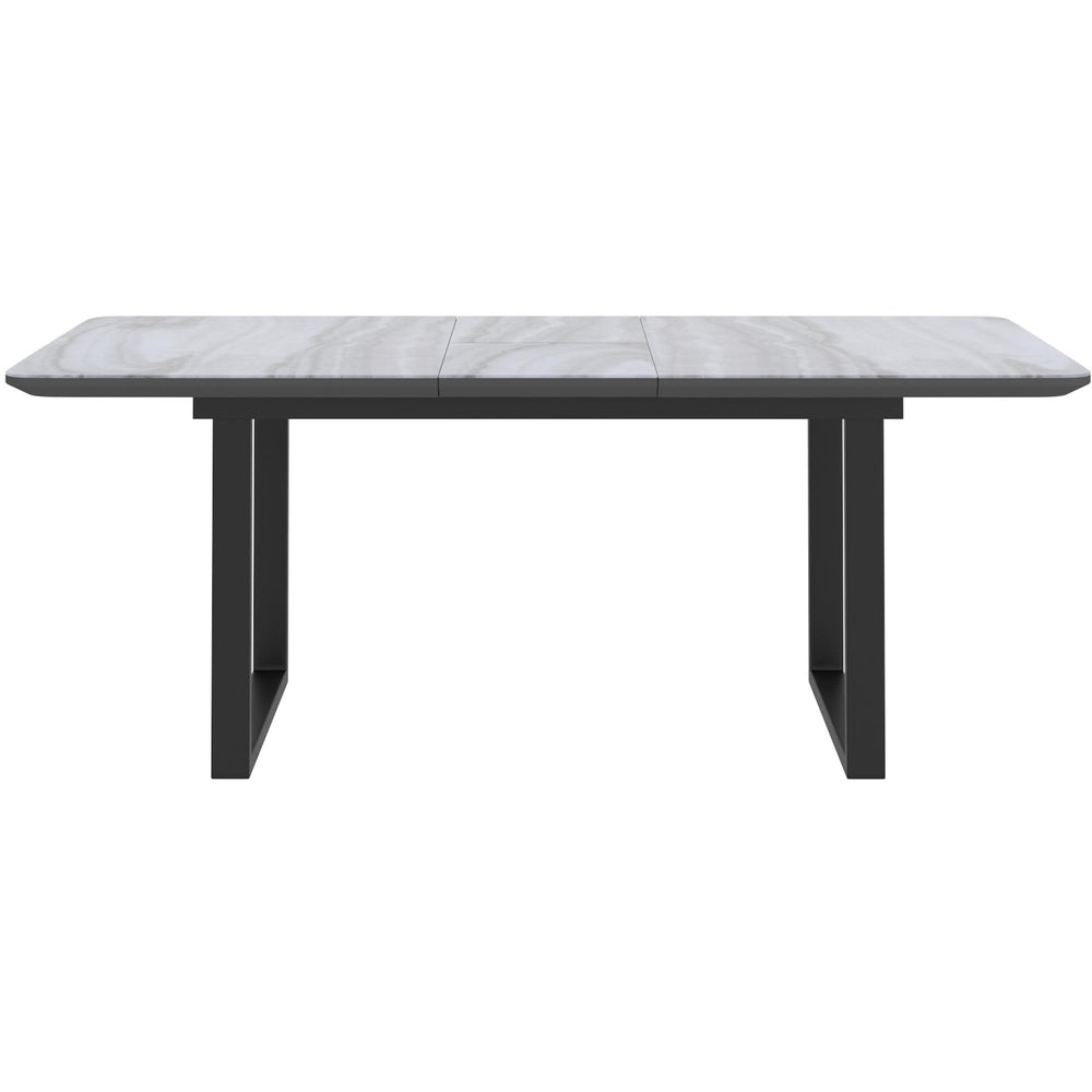  Worldwide Home Furnishings Gavin/Brodi 207-360BK_138BEG 7 pc Dining Set - Black Table with Beige Chair IMAGE 5