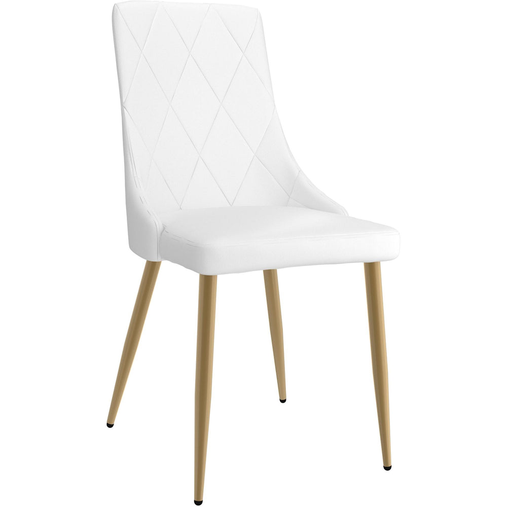  Worldwide Home Furnishings Godiva/Antoine 207-142IV_573WT 7 pc Dining Set - Ivory with White Chair IMAGE 6