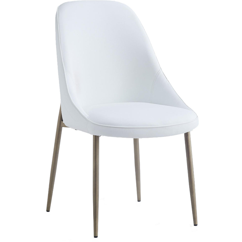  Worldwide Home Furnishings Godiva/Cleo 207-142GY_636WT 5 pc Dining Set - Grey with White Chair IMAGE 6