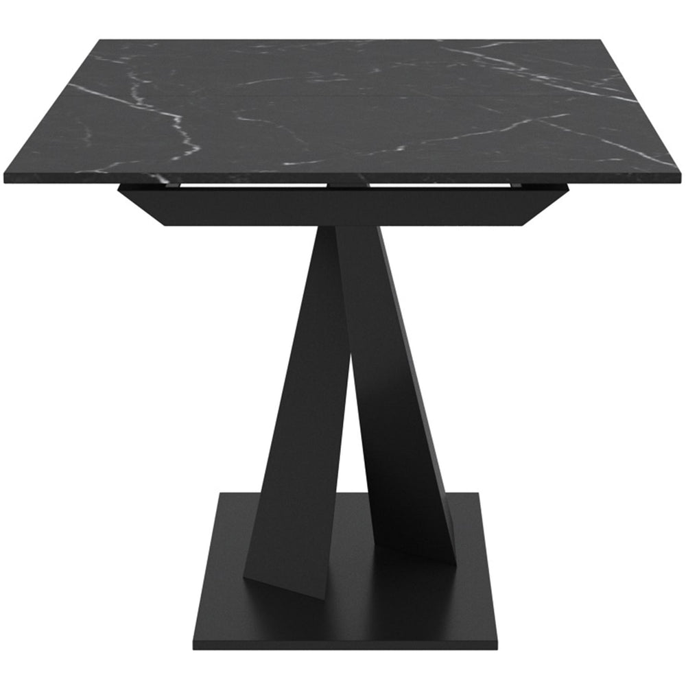  Worldwide Home Furnishings Julius/Scarlet 207-111BK_108IV 7 pc Dining Set - Black Table with Ivory Chair IMAGE 4
