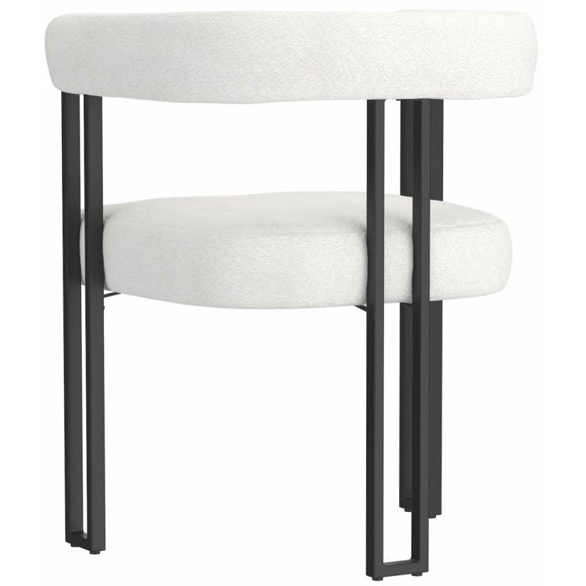  Worldwide Home Furnishings Julius/Scarlet 207-111BK_108IV 7 pc Dining Set - Black Table with Ivory Chair IMAGE 8
