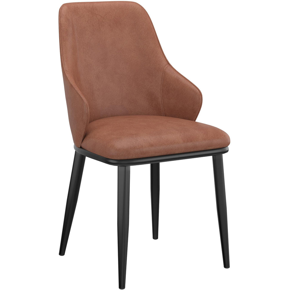 Worldwide Home Furnishings Leon/Kash 207-893BLK_084SD 5 pc Dining Set - Black Table with Saddle Chair IMAGE 7