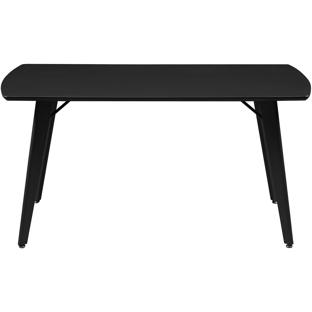  Worldwide Home Furnishings Leon/Olis 207-893BLK_085PUBG 5 pc Dining Set - Black Table with Beige Chair IMAGE 3