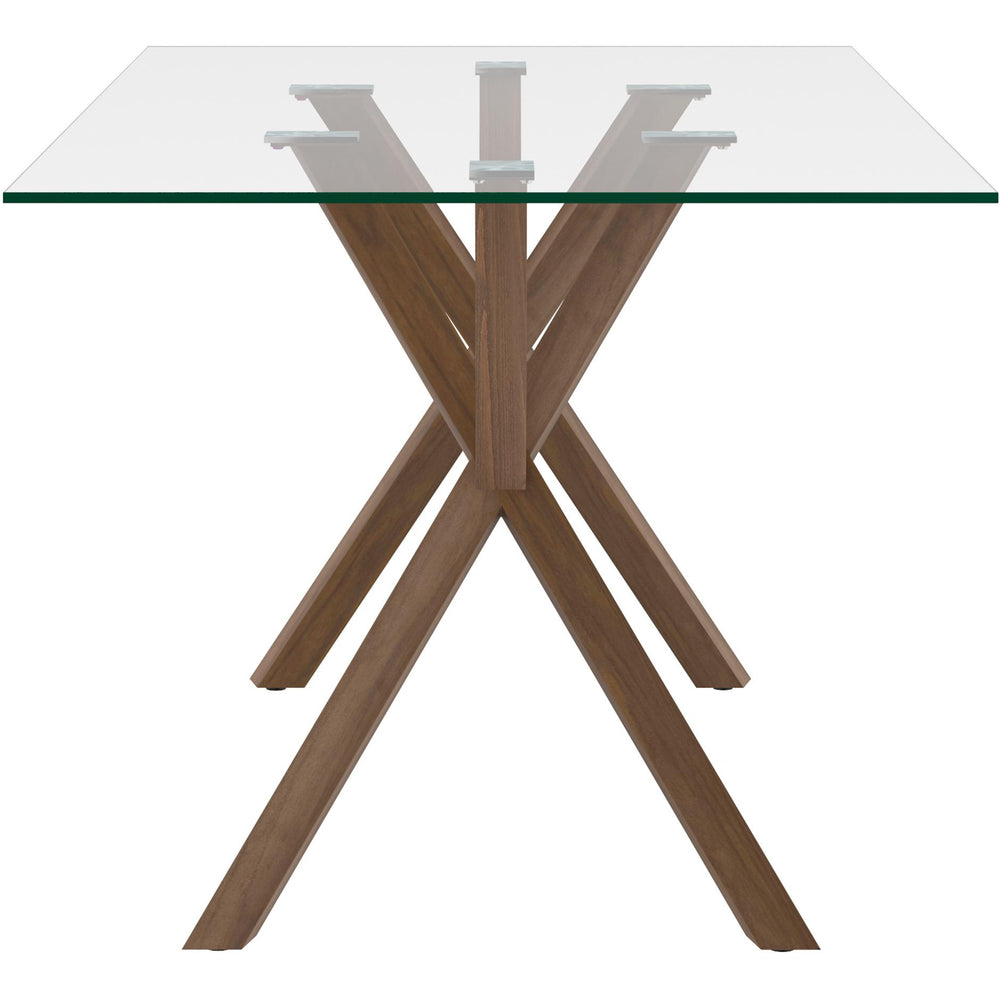  Worldwide Home Furnishings Stark/Koda 207-535WAL_158BEG 7 pc Dining Set - Walnut Table with Beige Chair IMAGE 3