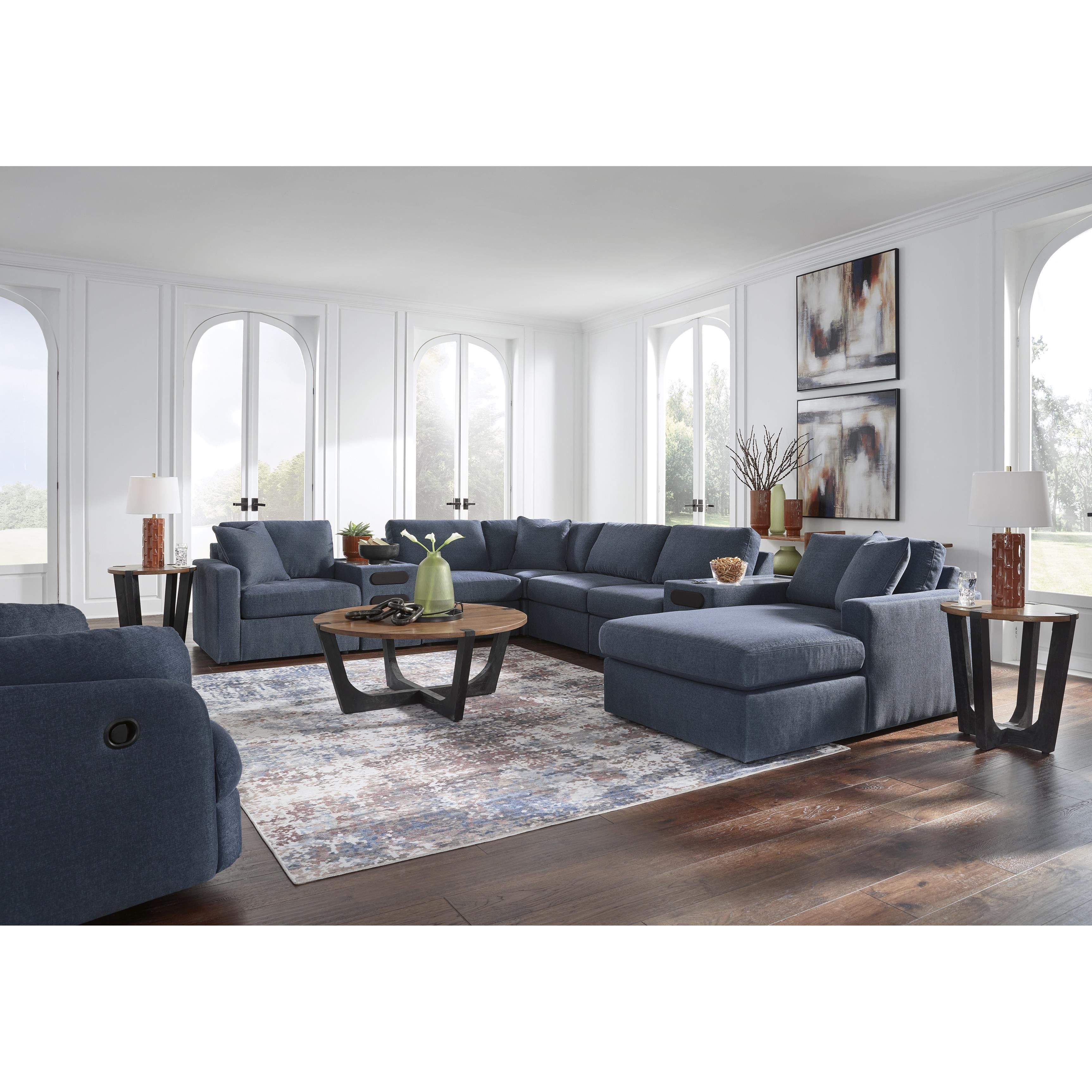  Signature Design by Ashley Modmax 92121S48 8 pc Sectional with Chaise and Audio Consoles IMAGE 4
