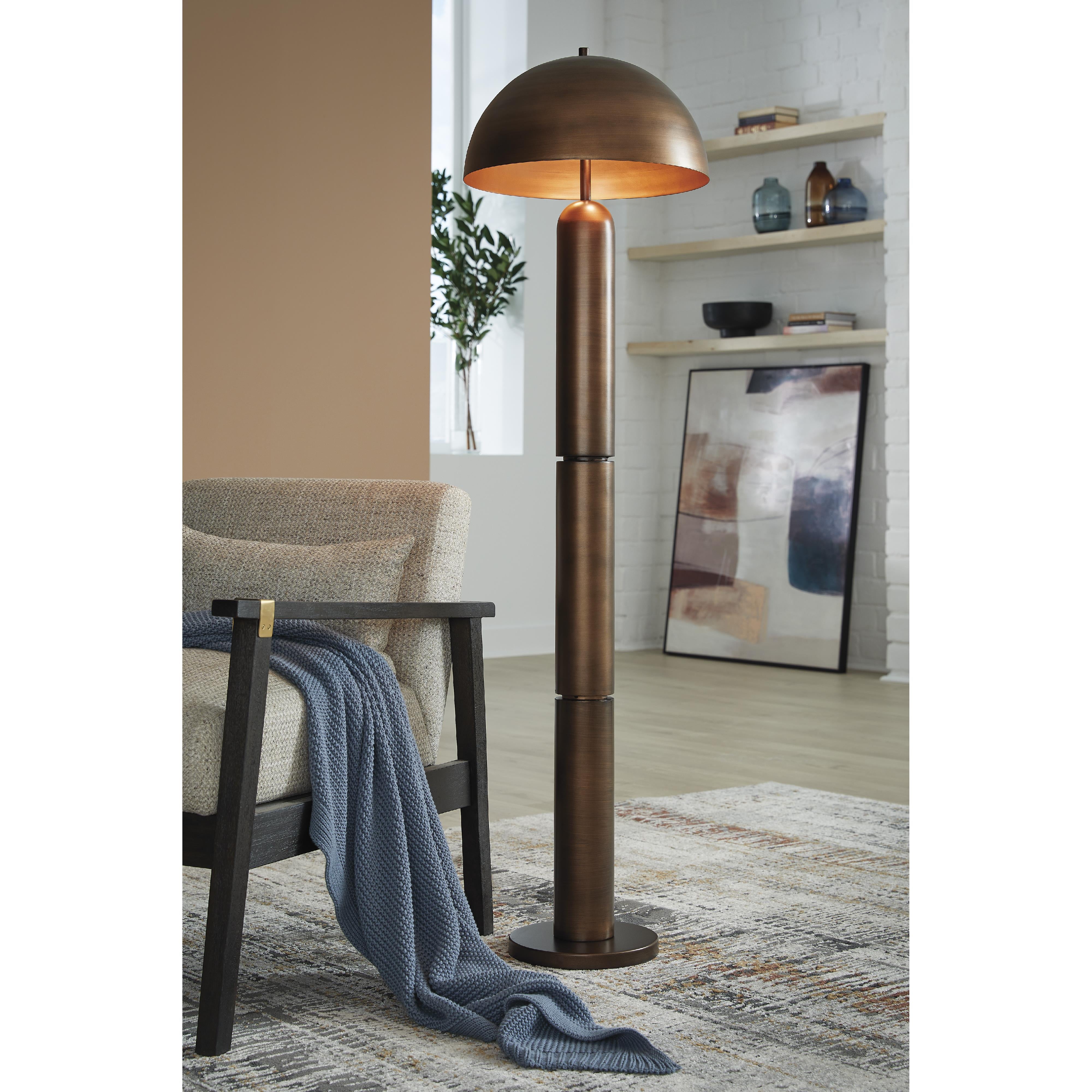  Signature Design by Ashley Wendfield L208431 Metal Floor Lamp IMAGE 2