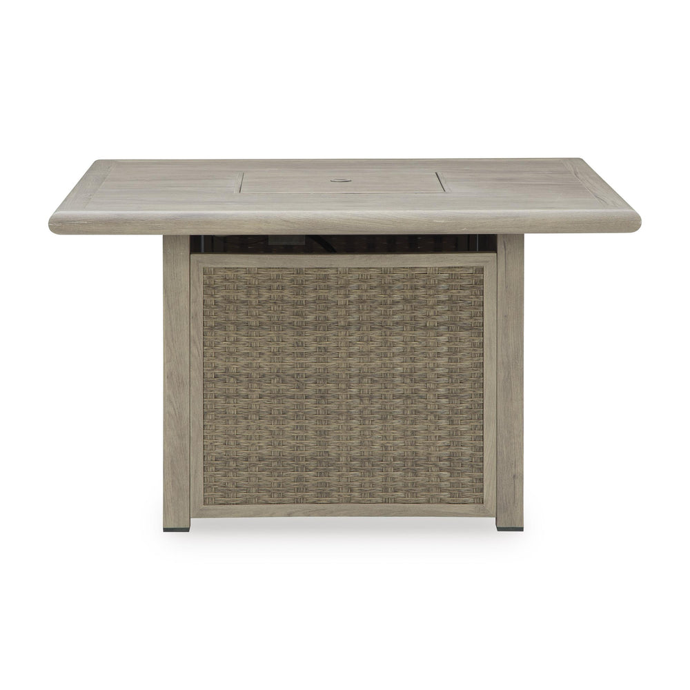  Signature Design by Ashley Cliff Trails PCP690-772 Square Fire Pit Table IMAGE 3