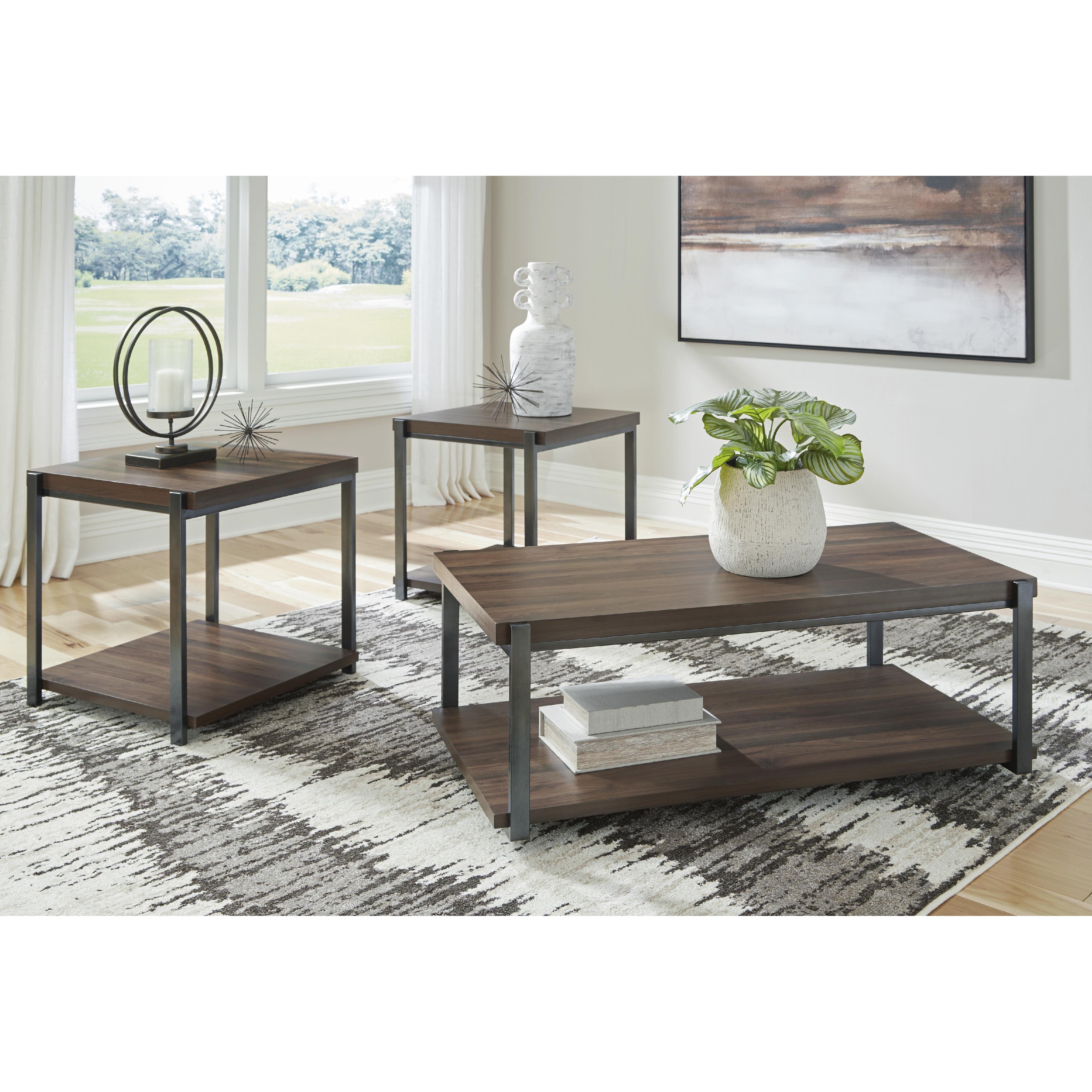  Signature Design by Ashley Trindwick T381-13 Occasional Table Set IMAGE 3