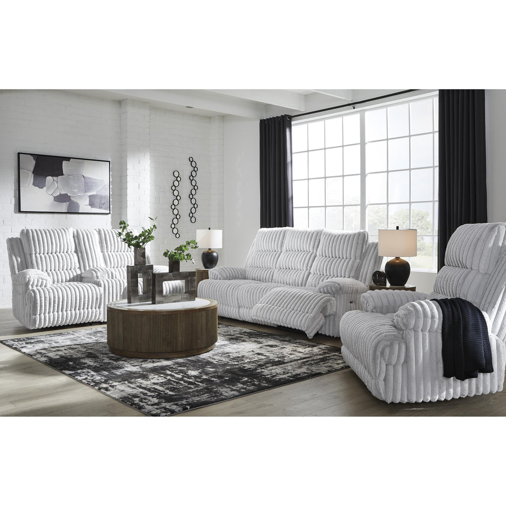  Signature Design by Ashley Rhines Falls PC4280496 Double Reclining Power Loveseat with Console IMAGE 17