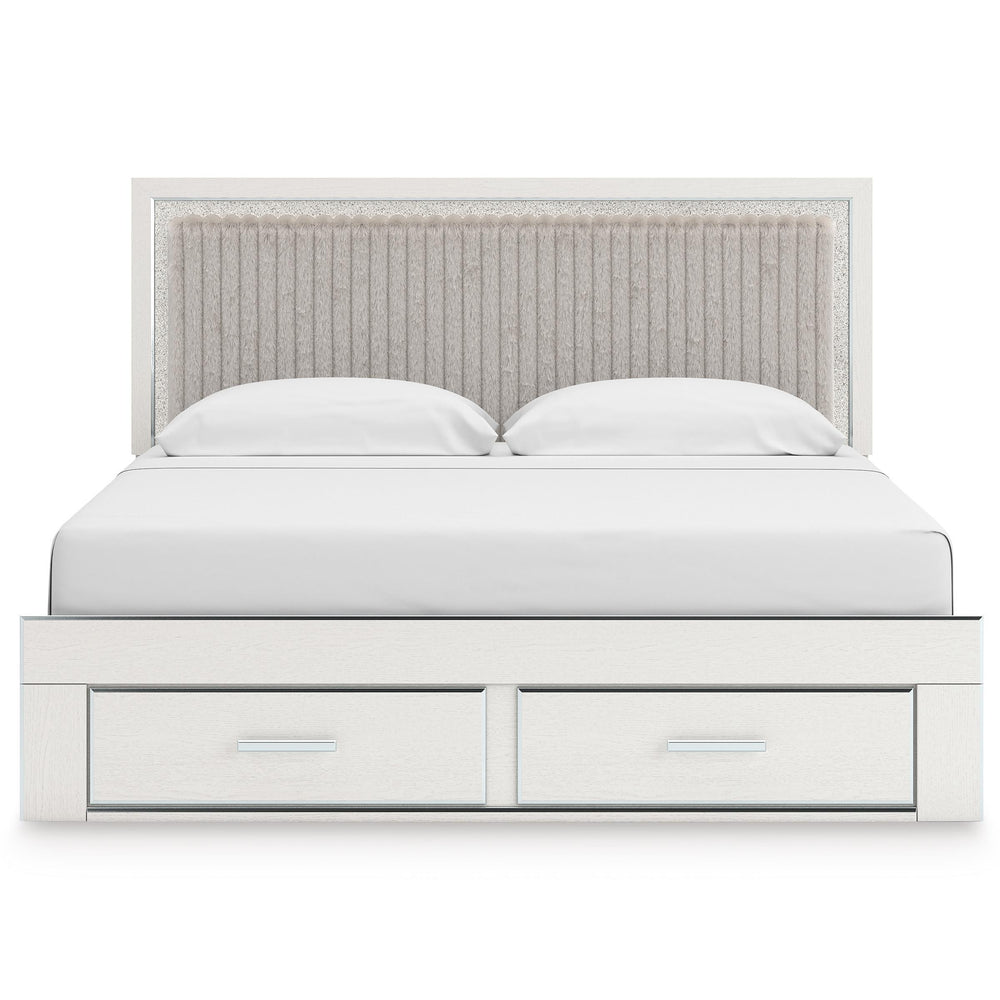  Signature Design by Ashley Zuraleus PCB3381B9 King Upholstered Panel Storage Bed IMAGE 2