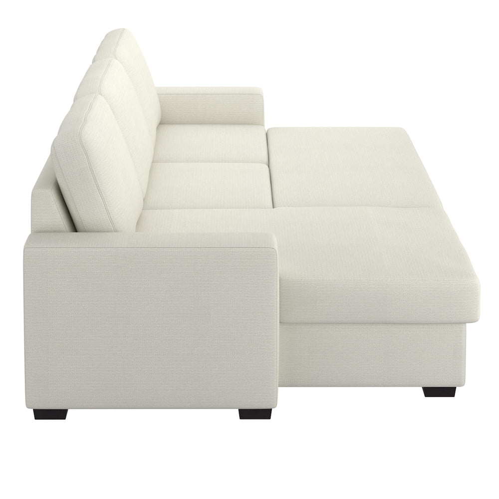  Worldwide Home Furnishings Alfonso 700-958BG 93.25" Sofa w/Bed & Storage - Beige Performance Fabric IMAGE 4