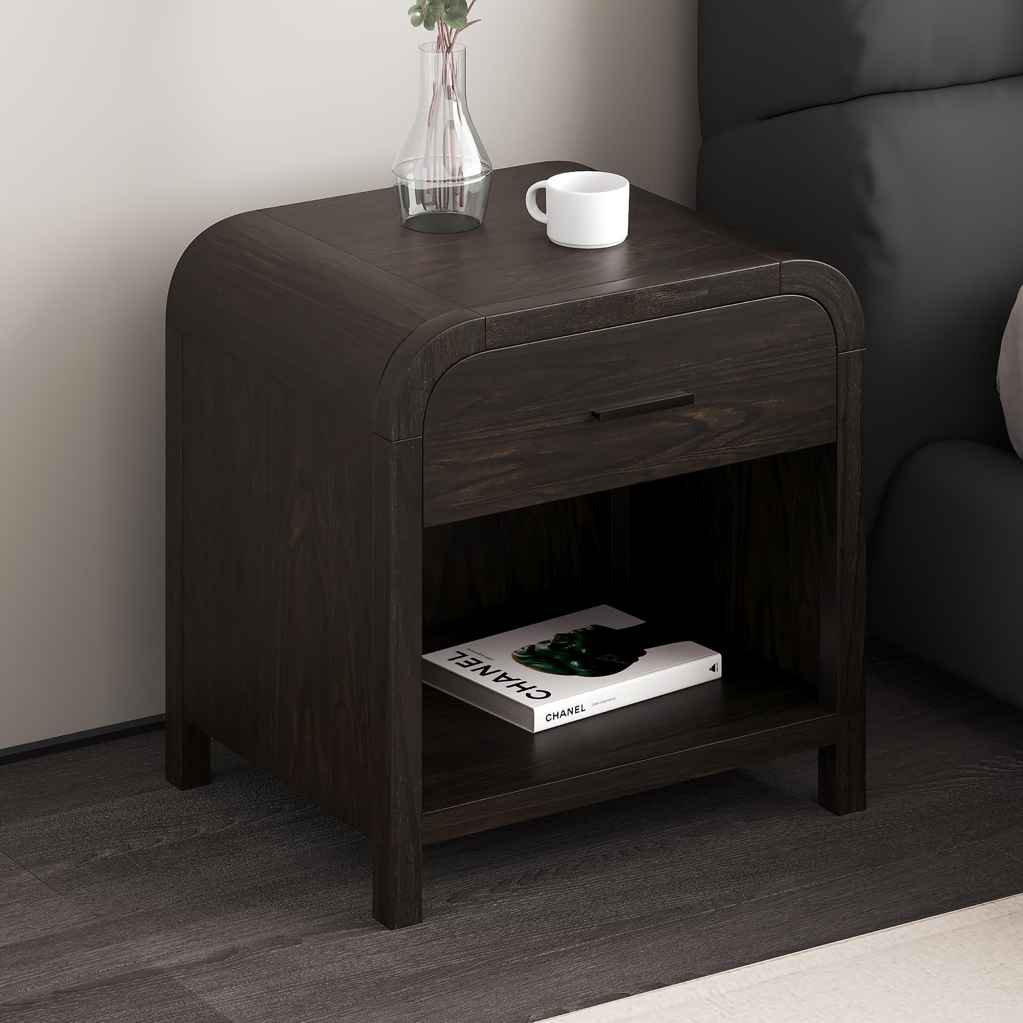  !nspire Bowman 102-281DWT 1 Drawer Accent Table - Dark Walnut IMAGE 2