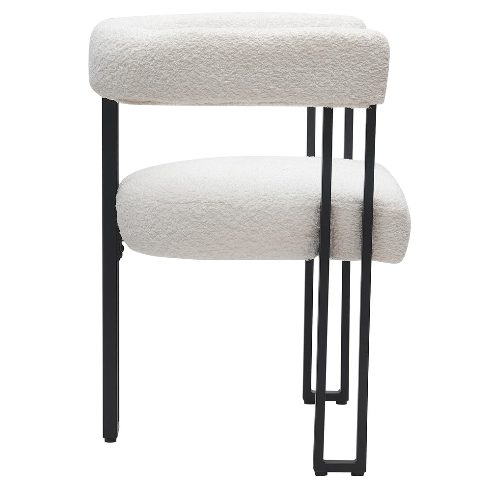  Worldwide Home Furnishings Calisto/Scarlet 207-110WT_108IV 5 pc Dining Set - White Table with Ivory Chair IMAGE 9