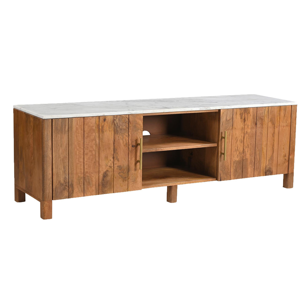  !nspire Camden 506-844WAL_MED Media Cabinet - Walnut & White IMAGE 1