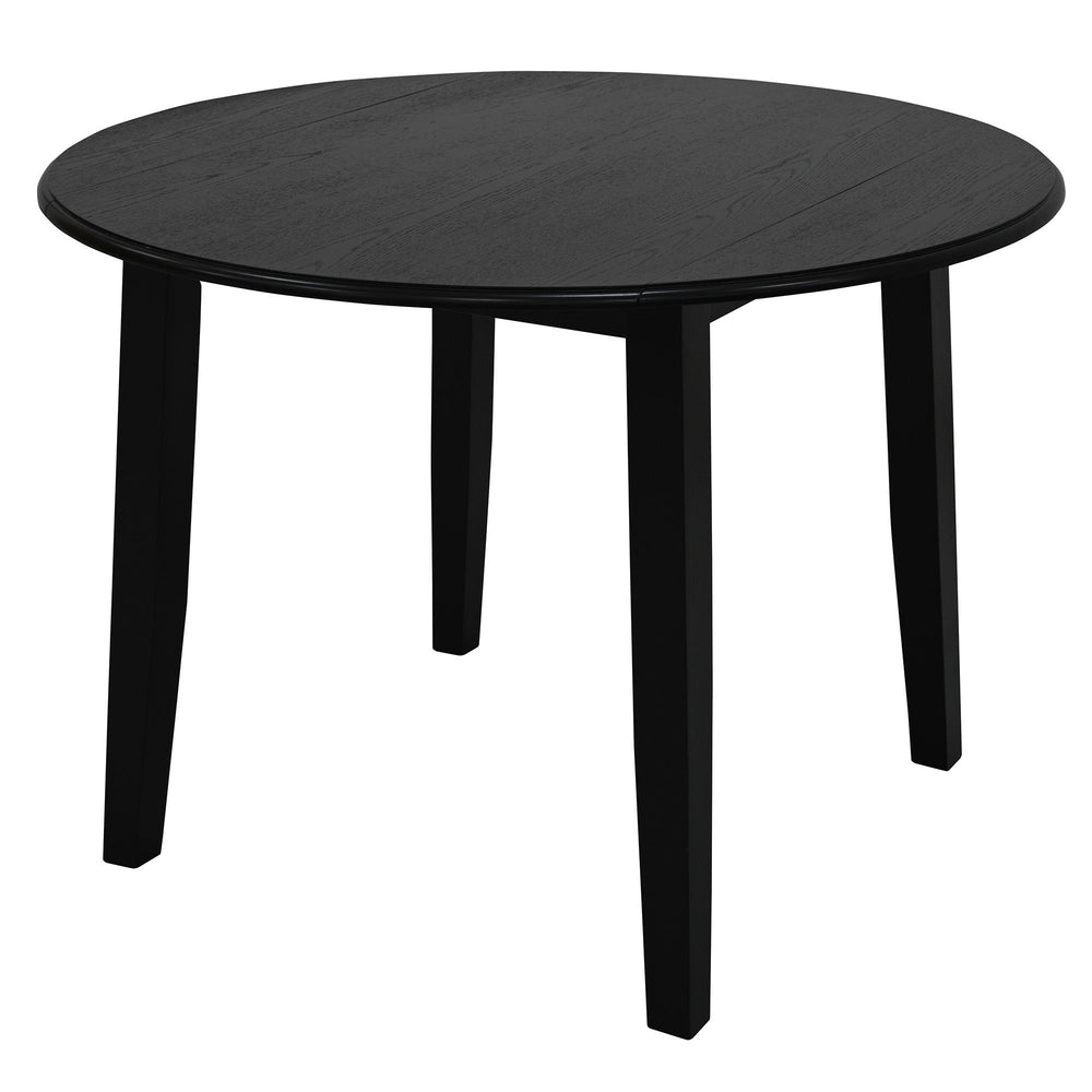  Worldwide Home Furnishings Conrad 201-863BLK Round Dining Table - Black IMAGE 1