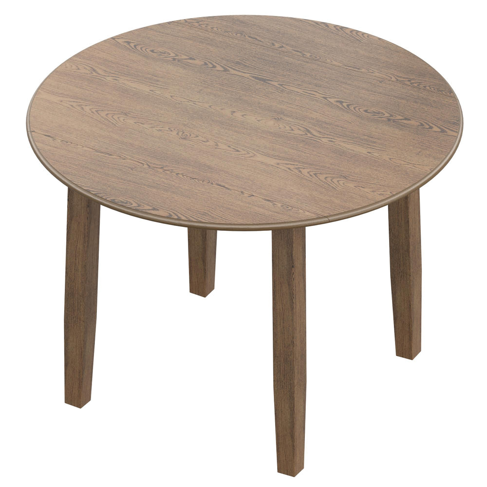  Worldwide Home Furnishings Conrad 201-863WAL Round Dining Table - Walnut IMAGE 5