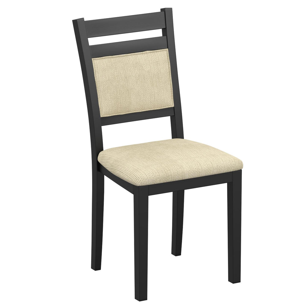  Worldwide Home Furnishings Conrad 202-863BLK Dining Chair - Black & Beige IMAGE 1