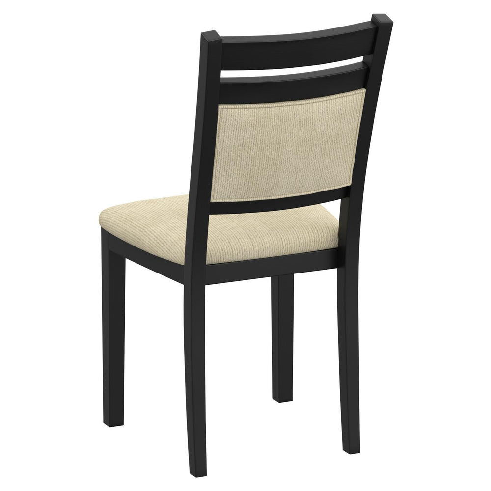  Worldwide Home Furnishings Conrad 202-863BLK Dining Chair - Black & Beige IMAGE 3