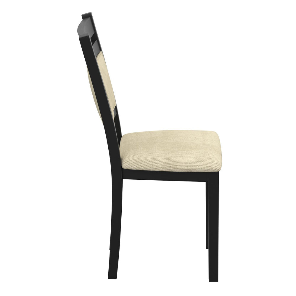  Worldwide Home Furnishings Conrad 202-863BLK Dining Chair - Black & Beige IMAGE 4