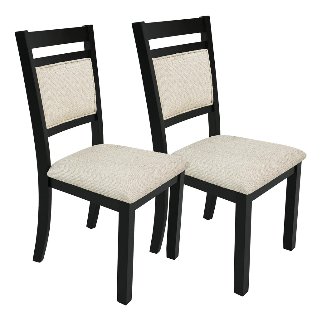  Worldwide Home Furnishings Conrad 202-863BLK Dining Chair - Black & Beige IMAGE 7
