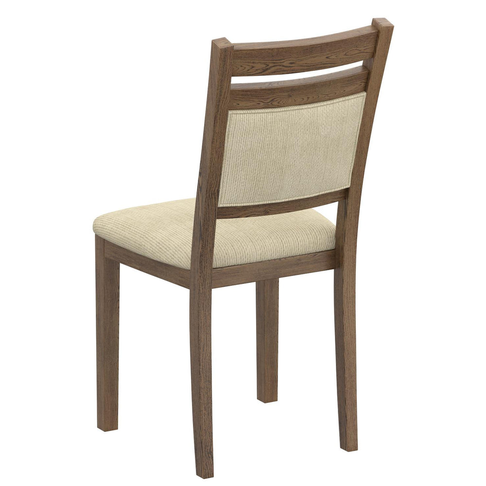  Worldwide Home Furnishings Conrad 202-863WAL Dining Chair - Walnut & Beige IMAGE 3