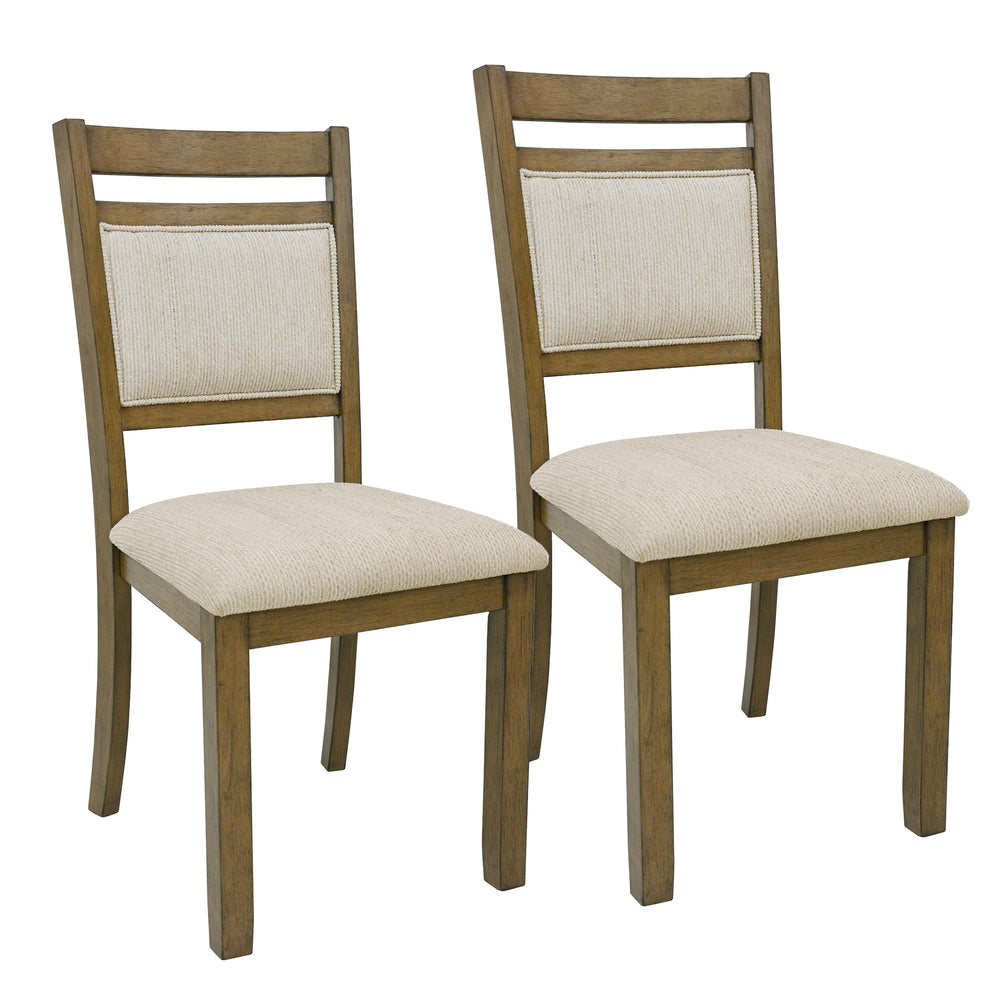  Worldwide Home Furnishings Conrad 202-863WAL Dining Chair - Walnut & Beige IMAGE 7
