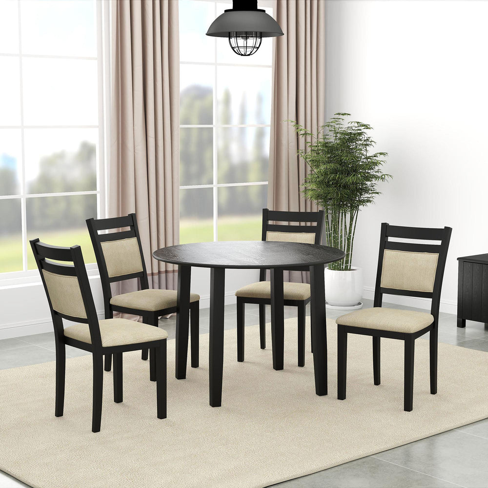  Worldwide Home Furnishings Conrad 207-863BLK_5pc 5 pc Dining Set - Black IMAGE 1