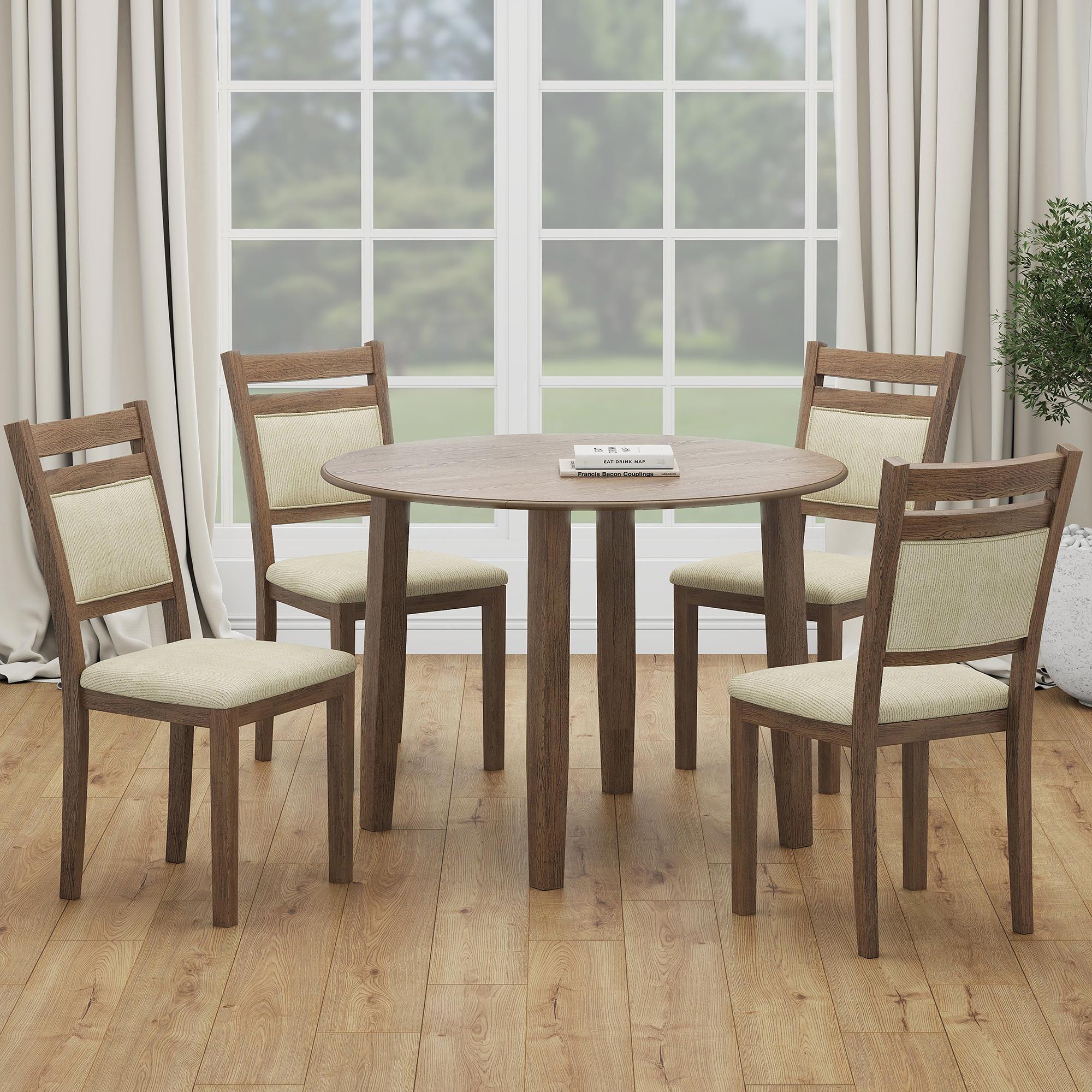  Worldwide Home Furnishings Conrad 207-863WAL_5pc 5 pc Dining Set - Walnut IMAGE 1