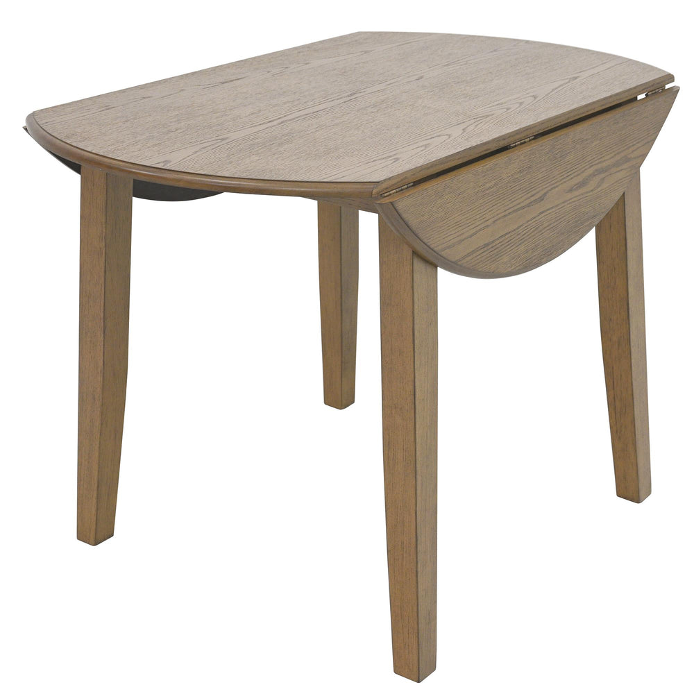  Worldwide Home Furnishings Conrad/Lyna 207-863WAL_250BG 5 pc Dining Set - Walnut with Beige Chair IMAGE 3