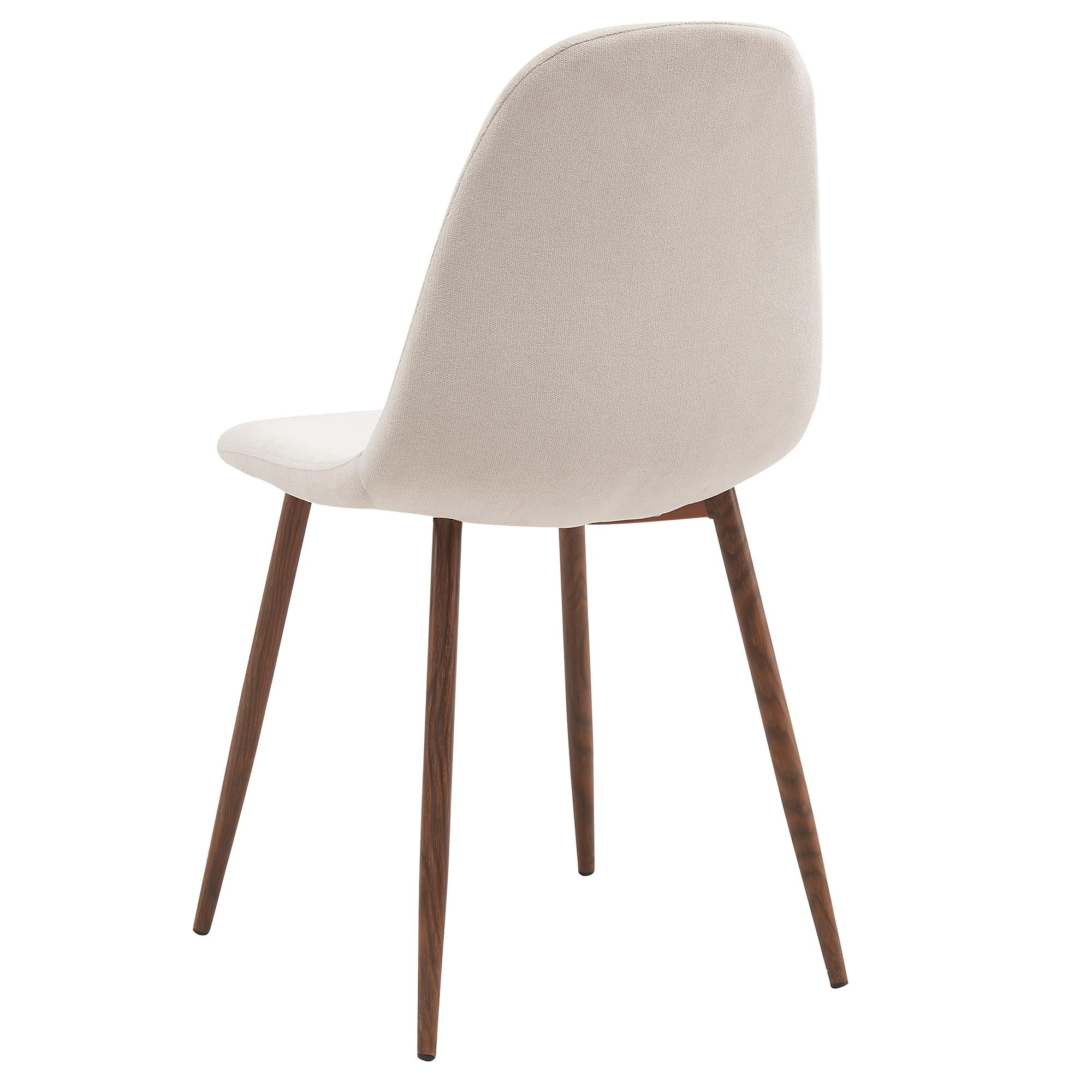  Worldwide Home Furnishings Conrad/Lyna 207-863WAL_250BG 5 pc Dining Set - Walnut with Beige Chair IMAGE 8