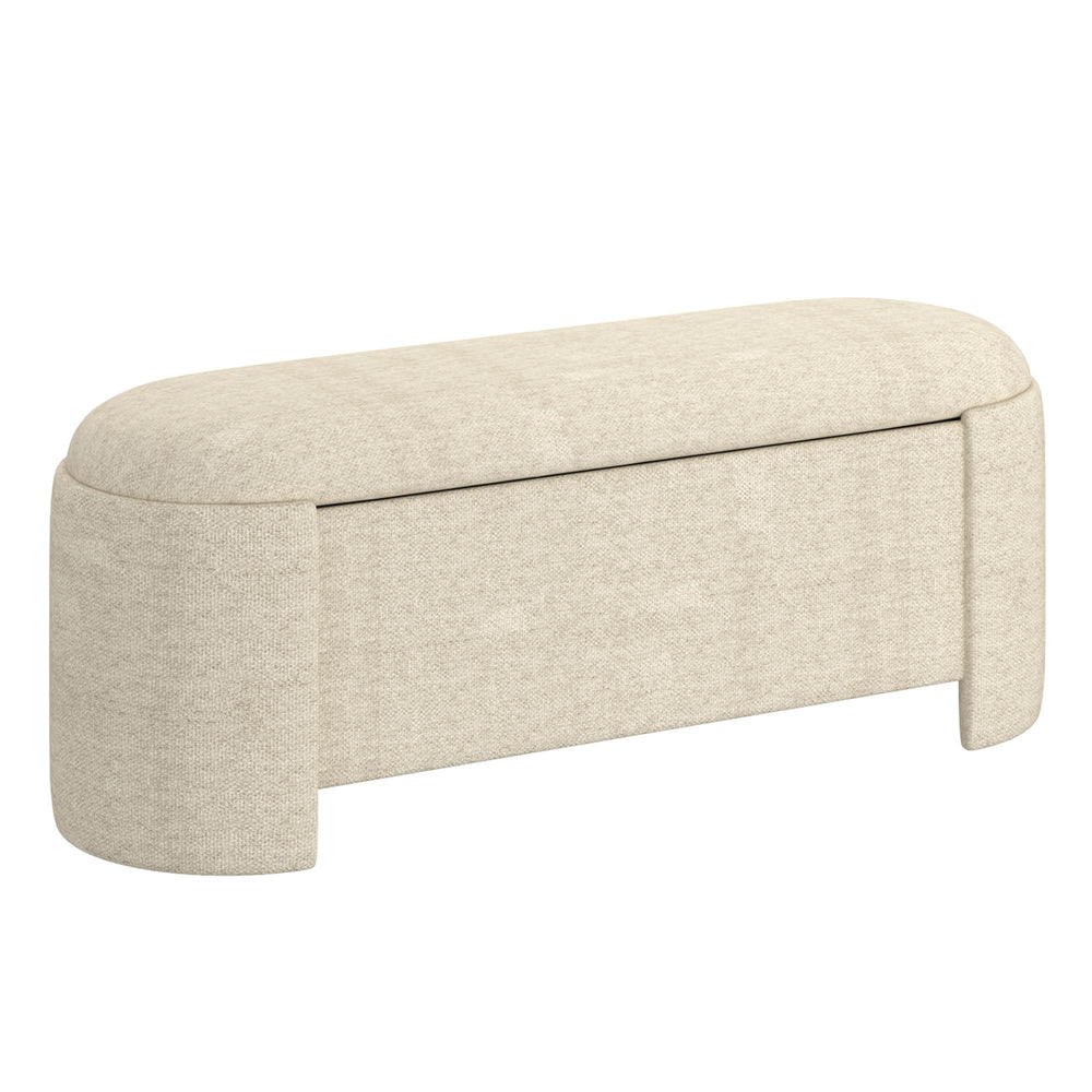  !nspire Daphne 402-903BG Storage Ottoman - Beige IMAGE 1