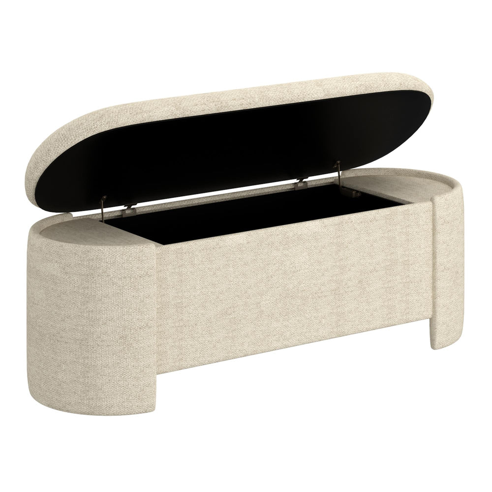  !nspire Daphne 402-903BG Storage Ottoman - Beige IMAGE 3