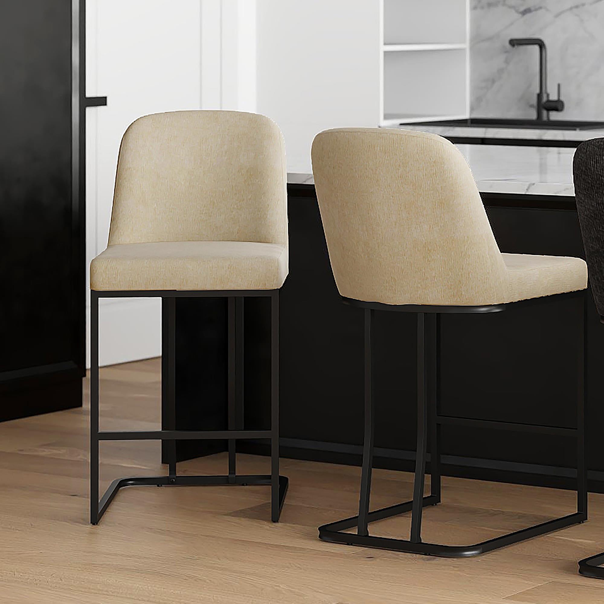  !nspire Dario 203-271BG 26" Counter Stool - Beige IMAGE 2