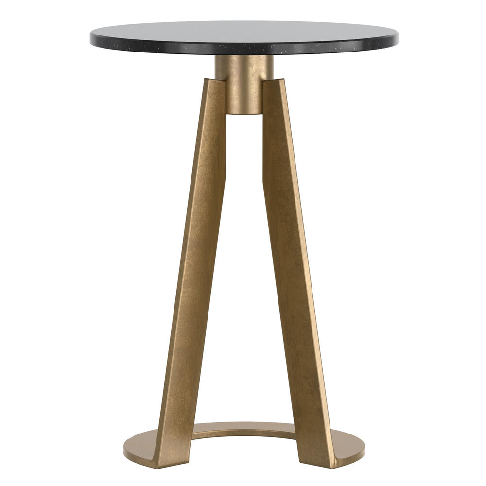  !nspire Devas 501-112BK Accent Table - Black Marble and Brass IMAGE 3