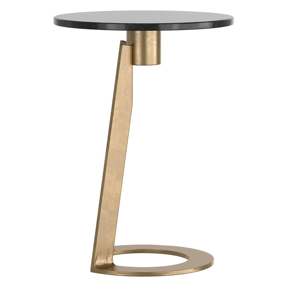  !nspire Devas 501-112BK Accent Table - Black Marble and Brass IMAGE 4