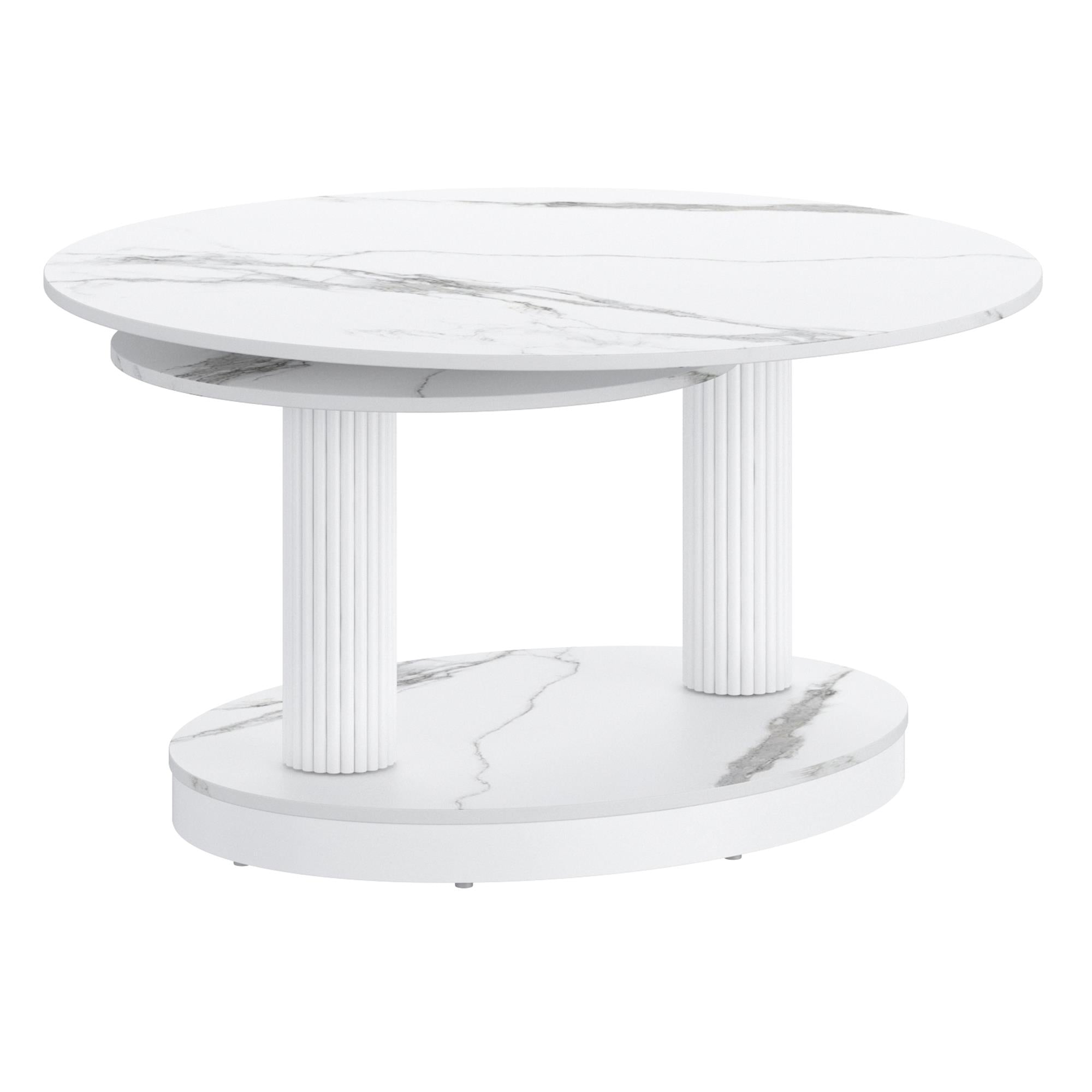  !nspire Elara 301-198WT Coffee Table - White IMAGE 1