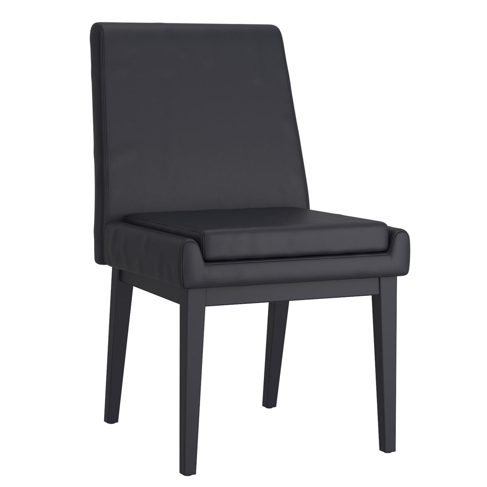 Worldwide Home Furnishings Forna/Cortez 207-161NAT_081BLK_BK 7 pc Dining Set - Natural Table with Black Chair IMAGE 7