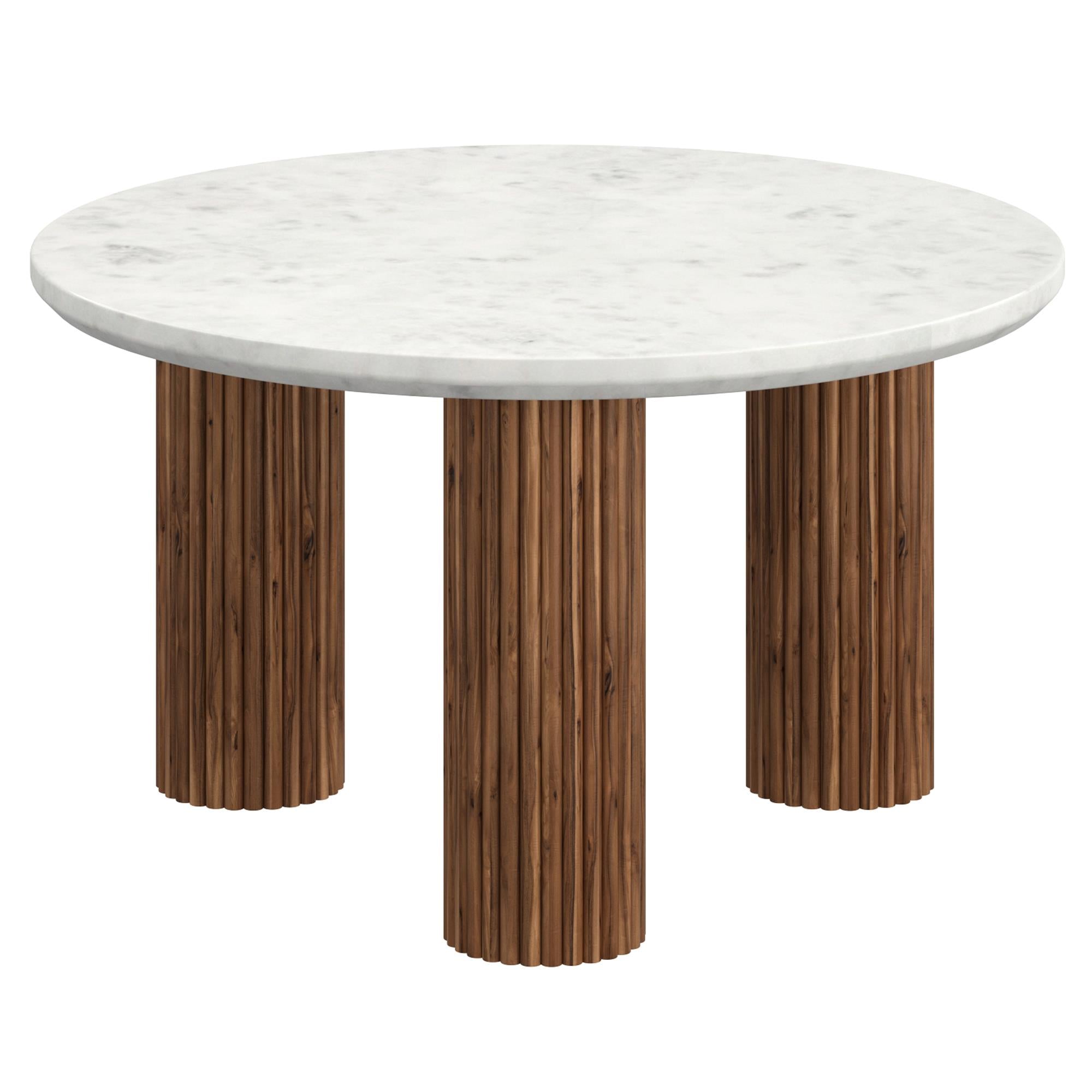  !nspire Jilsa 301-551WAL Coffee Table - Walnut & White IMAGE 1