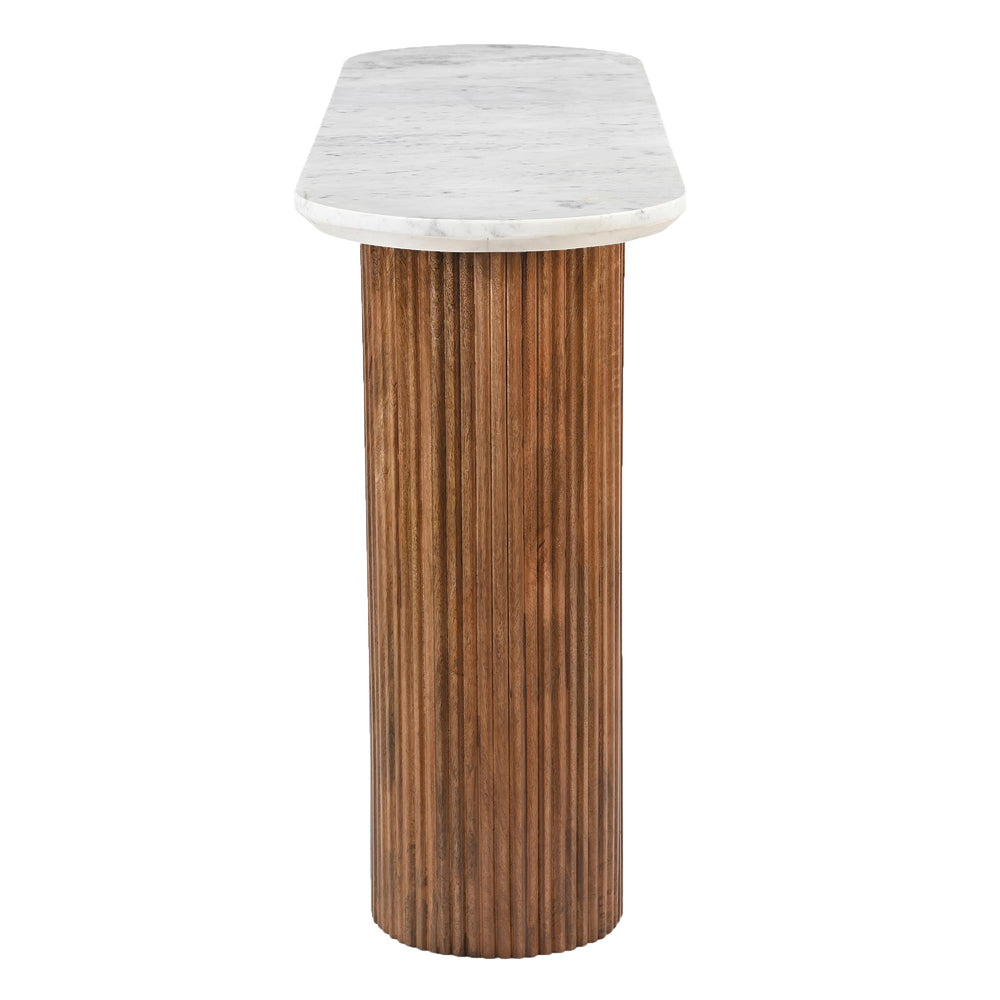  !nspire Jilsa 502-551WAL Console Table - Walnut & White IMAGE 4