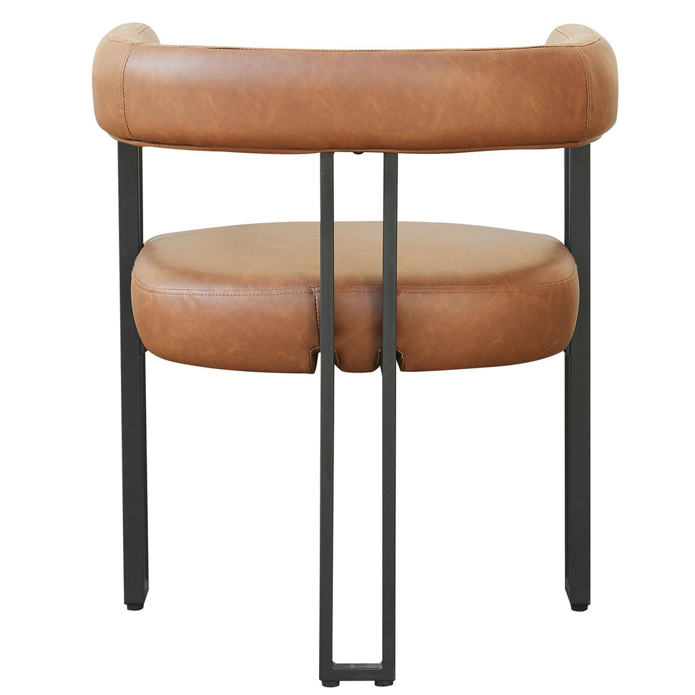  Worldwide Home Furnishings Jilsa/Scarlet 207-551WAL_108PUSDL 5 pc Dining Set - Walnut Table with Saddle Chair IMAGE 8
