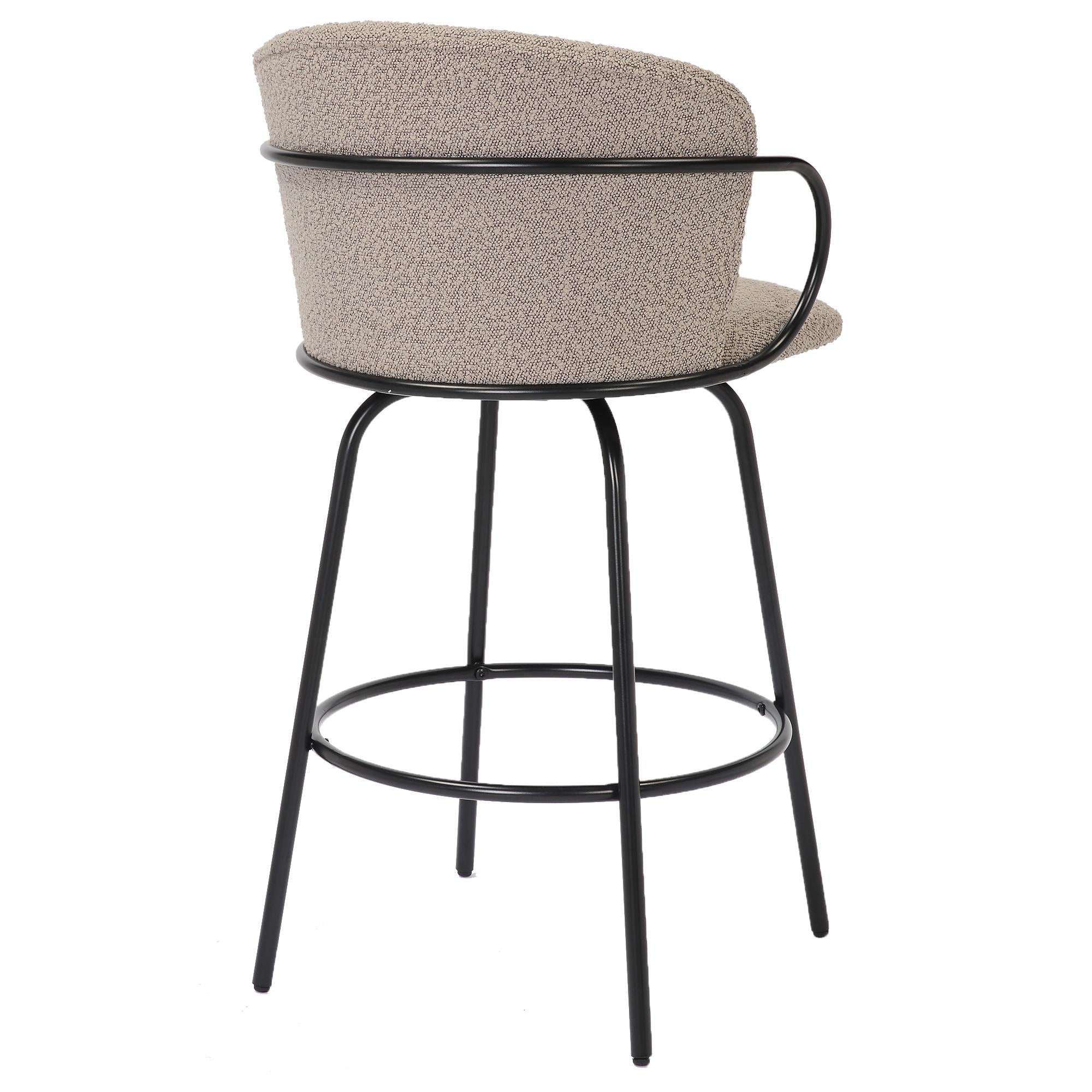  !nspire Kalani 203-995WGY 26" Counter Stool w/Swivel - Warm Grey & Black IMAGE 3