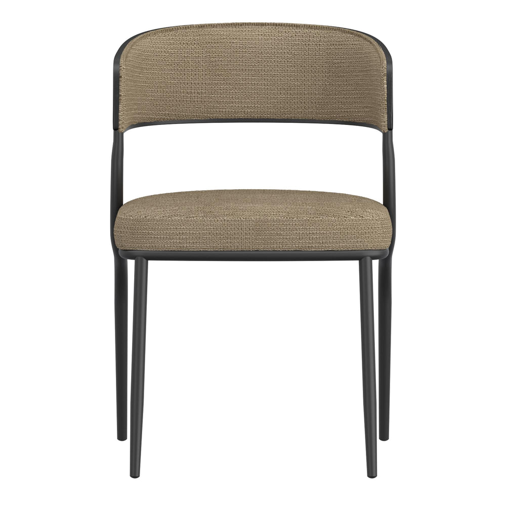  !nspire Kazan 202-904DKB Dining Chair - Dark Beige Performance Fabric & Black Metal IMAGE 5