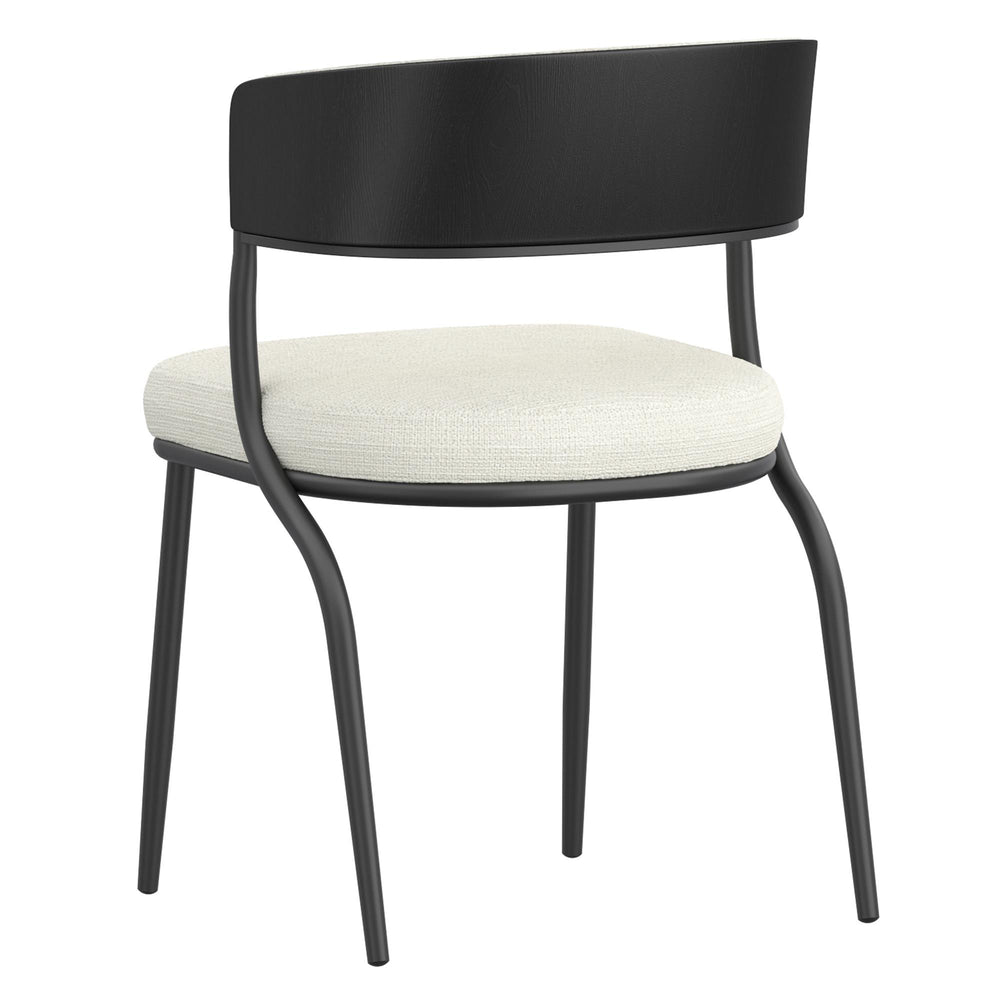  !nspire Kazan 202-904IV Dining Chair - Ivory Performance Fabric & Black Metal IMAGE 3