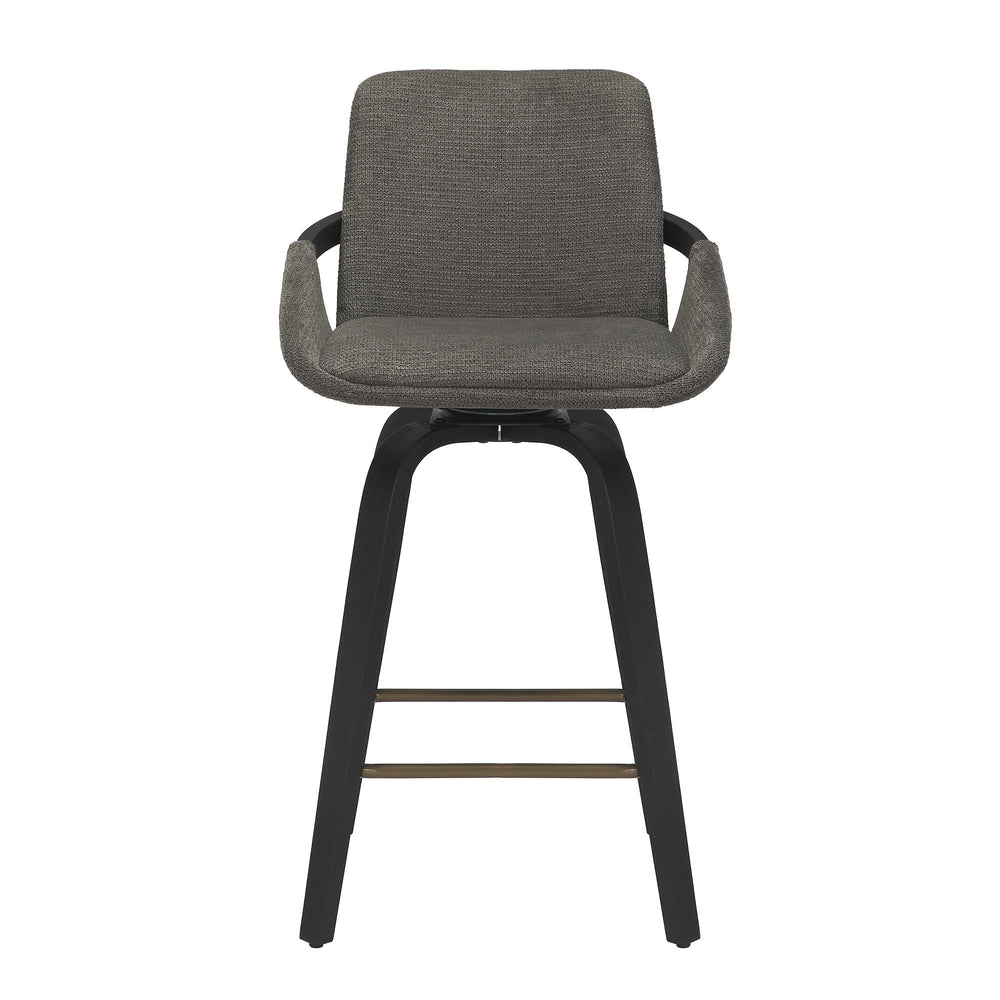 !nspire Parker 203-944CH 26" Counter Stool w/Swivel - Charcoal Performance Fabric & Black IMAGE 5