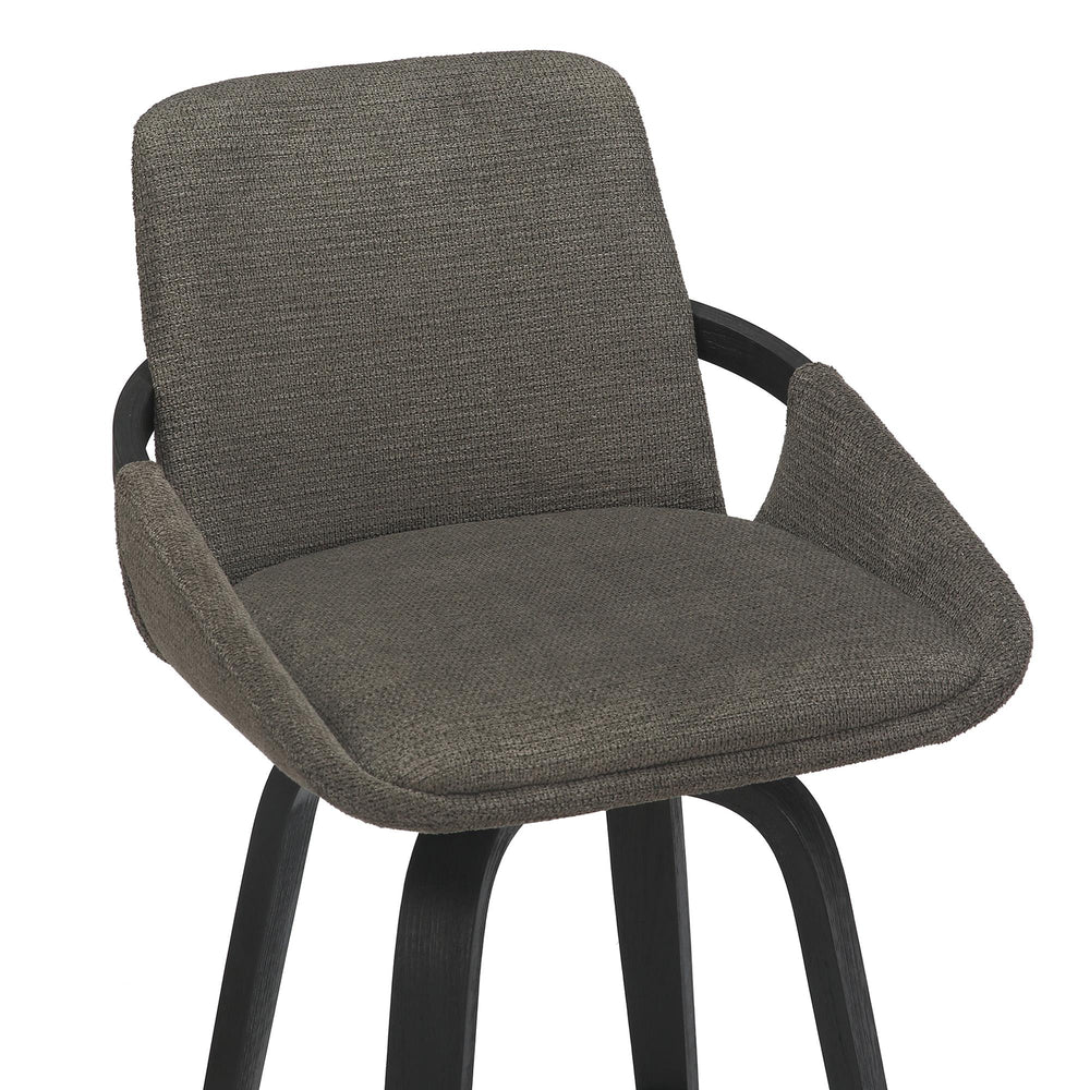  !nspire Parker 203-944CH 26" Counter Stool w/Swivel - Charcoal Performance Fabric & Black IMAGE 6