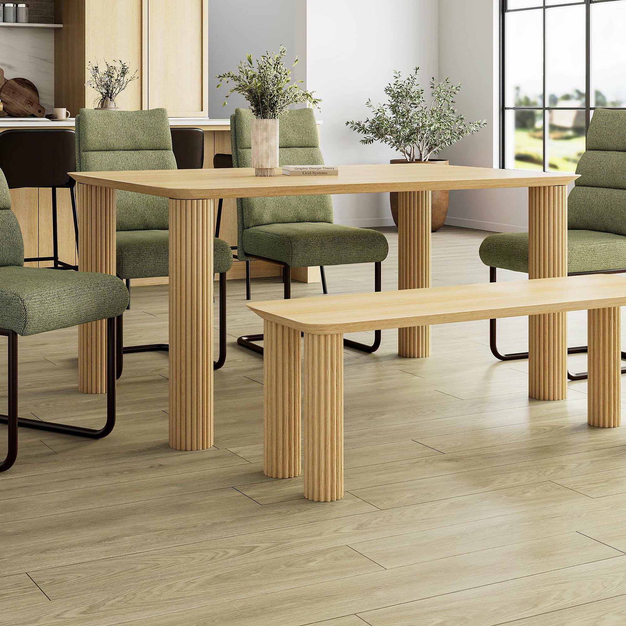  !nspire Sangra 201-751NATSM 59" Small Rectangular Dining Table - Natural IMAGE 2